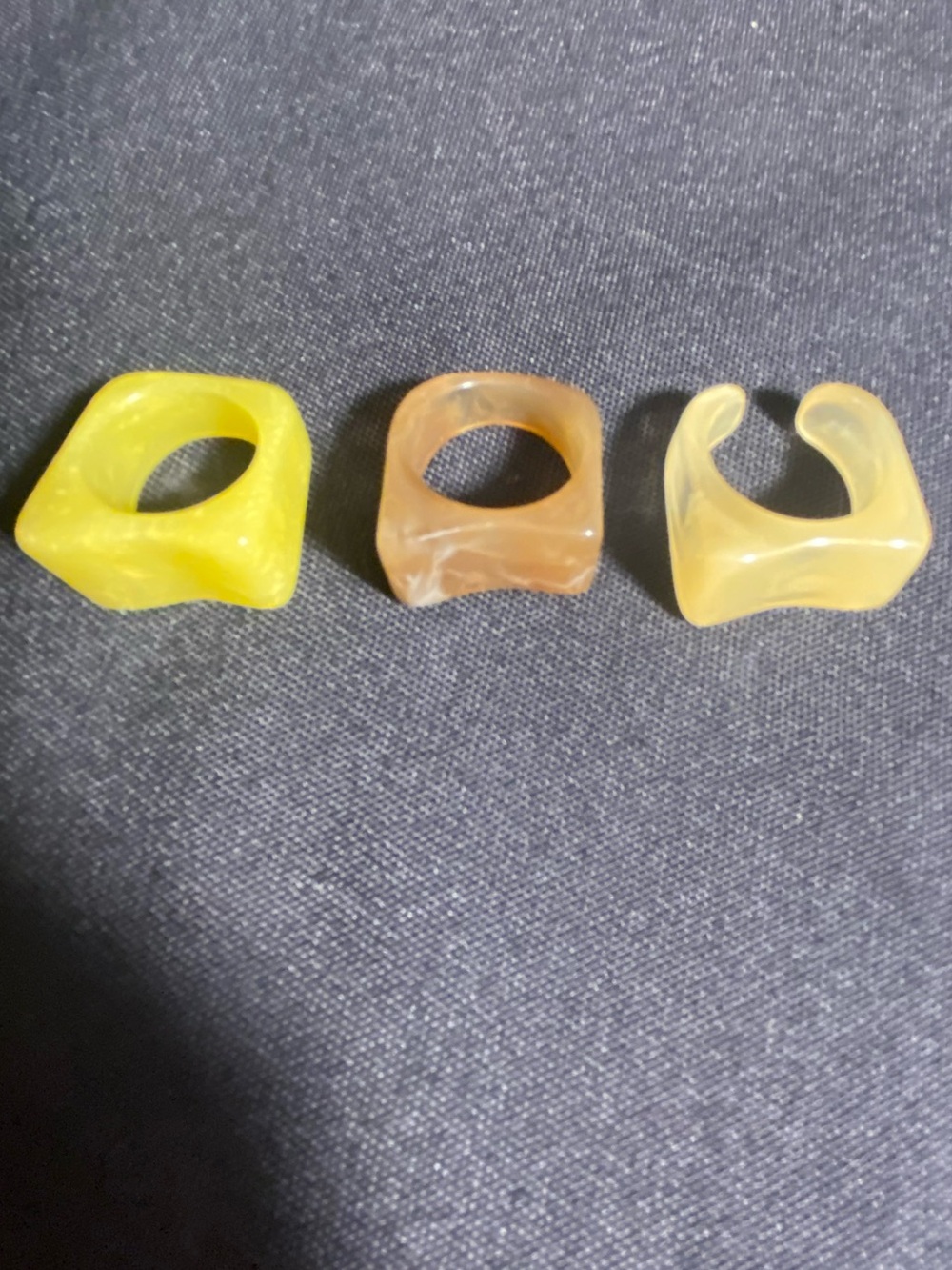 Marbled Chunky Irregular Shaped Resin/Lucite Rings. 3 Colors & Sizes You Choose.